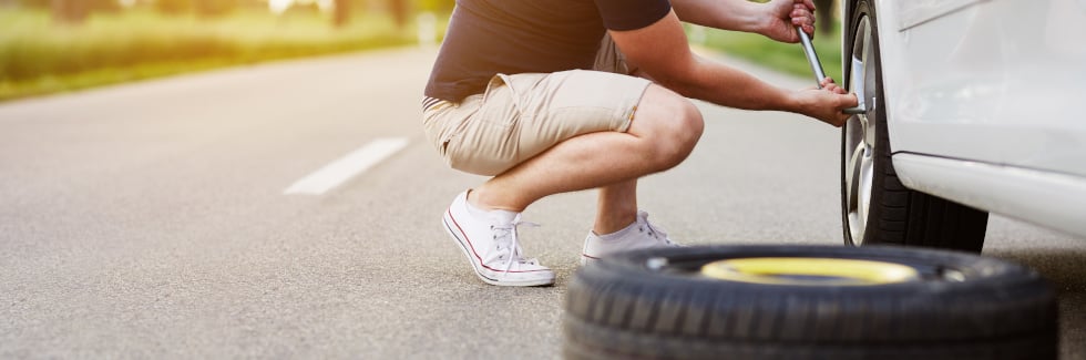 Changement roue de secours 