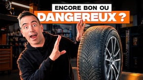 pneu très usé et expert qui a peur de cet état d'usure