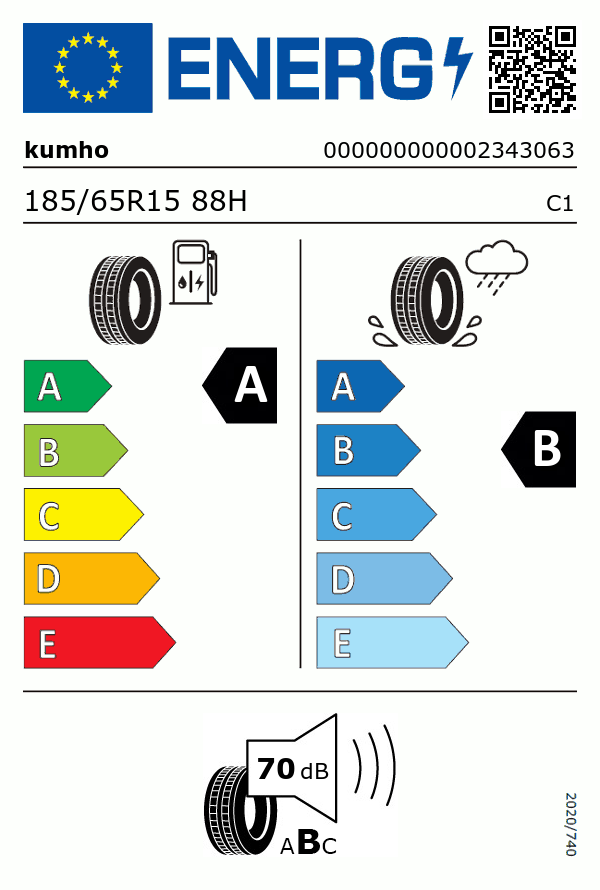 Etiquetage du Pneu Kumho ECSTA HS52