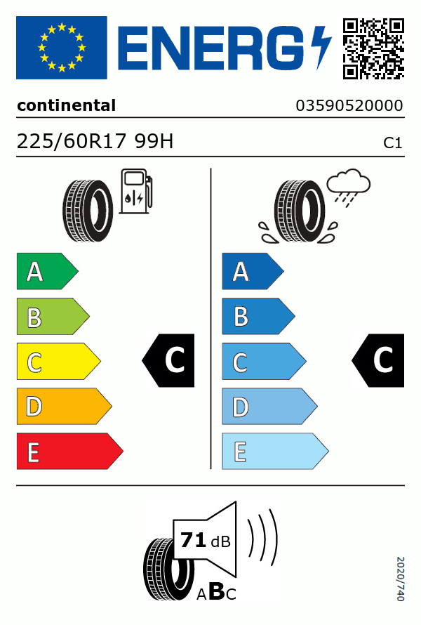 Etiquetage du Pneu Continental CROSSCONTACT HT