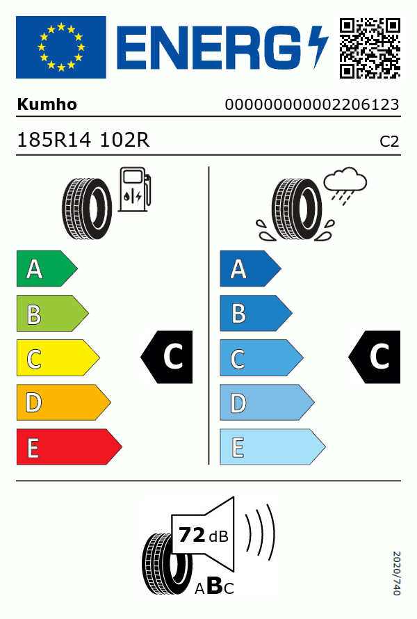 Etiquetage du Pneu Kumho PORTRAN KC53