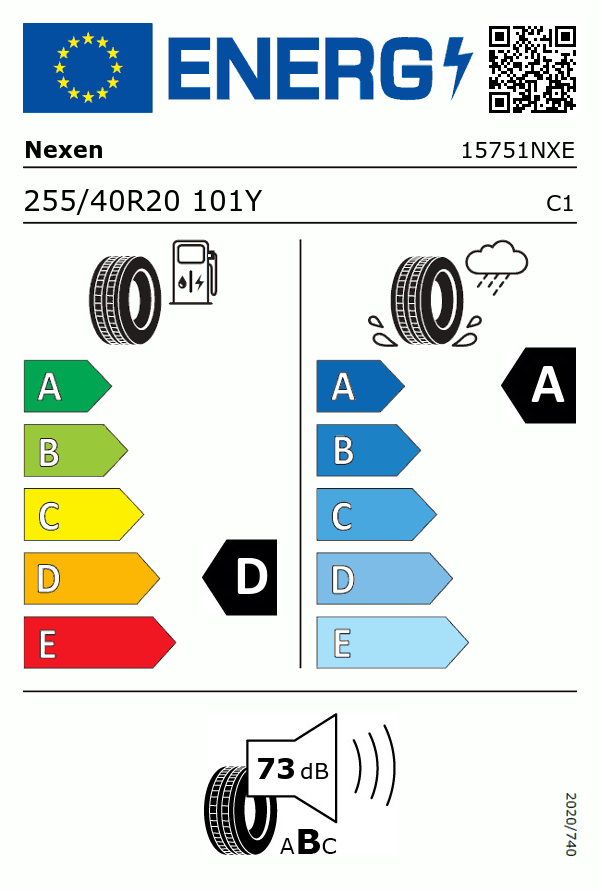 Etiquetage du Pneu Nexen N'FERA SPORT