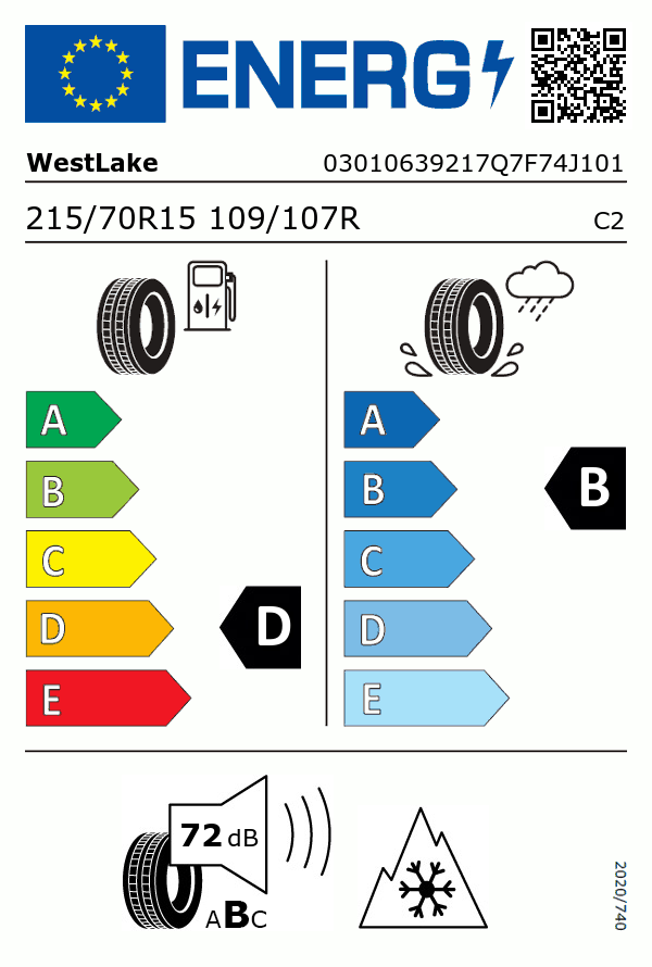 Etiquetage du Pneu Westlake SW613