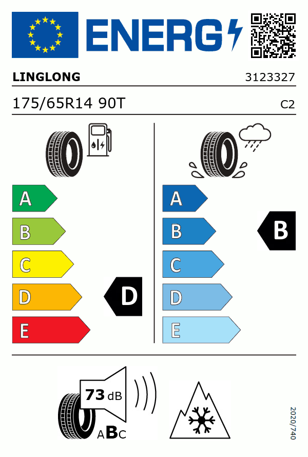 Etiquetage du Pneu Ling Long GREEN MAX VAN 4S
