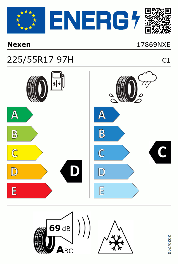 Etiquetage du Pneu Nexen WINGUARD SPORT 2