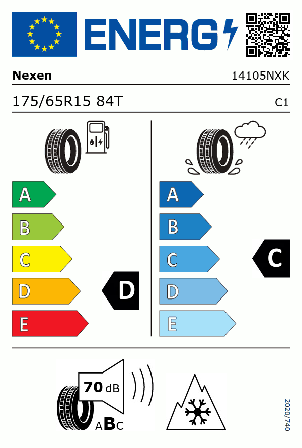 Etiquetage du Pneu Nexen WINGUARD SNOW G WH2
