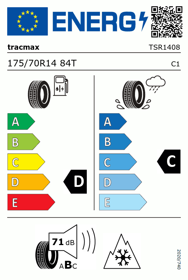 Etiquetage du Pneu Tracmax A/S TRAC SAVER