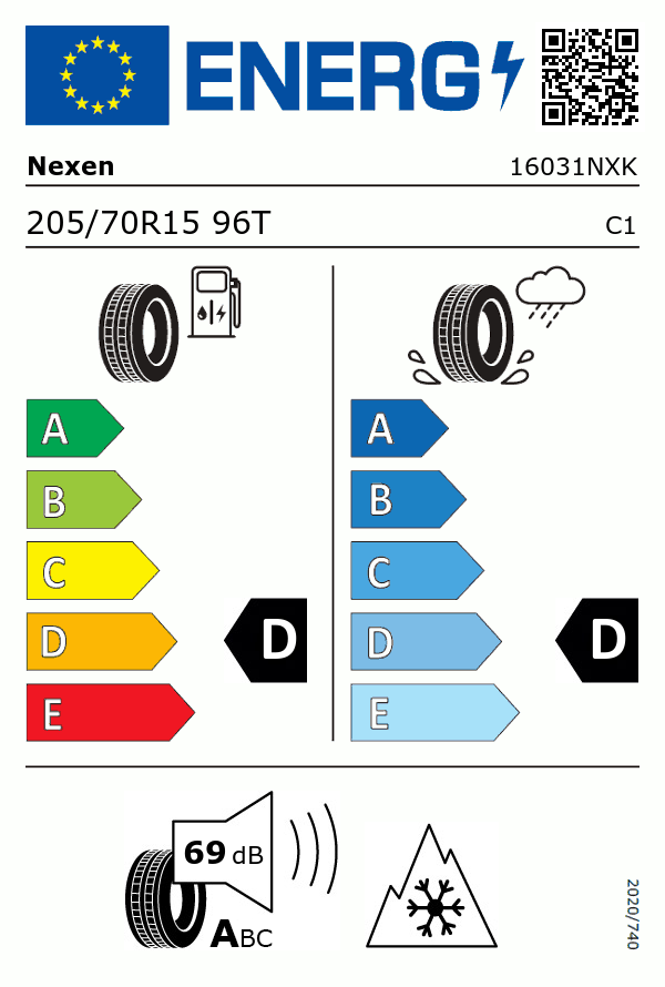 Etiquetage du Pneu Nexen WINGUARD
