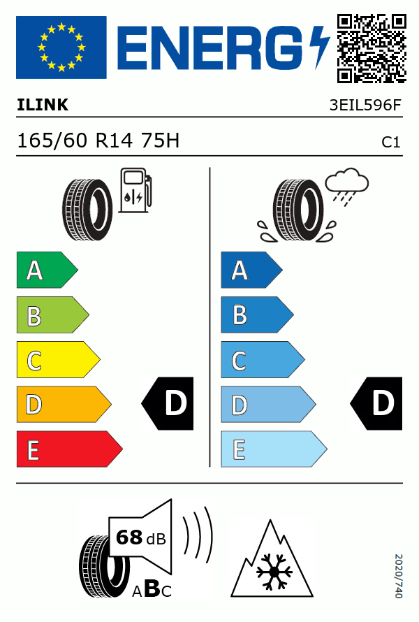 Etiquetage du Pneu Ilink SNOWGRIPPER I