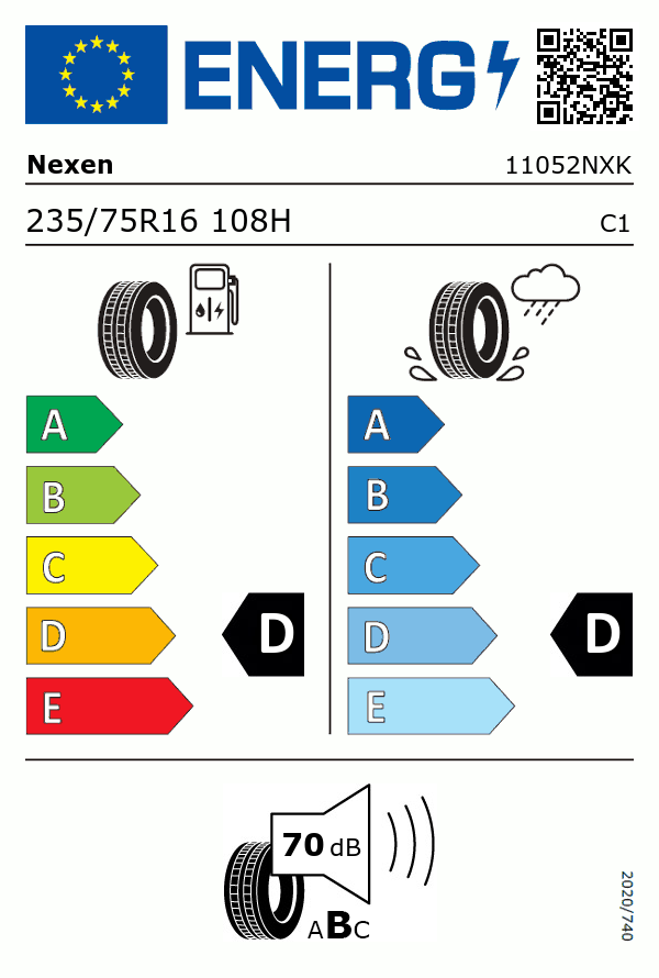 Etiquetage du Pneu Nexen RO-541