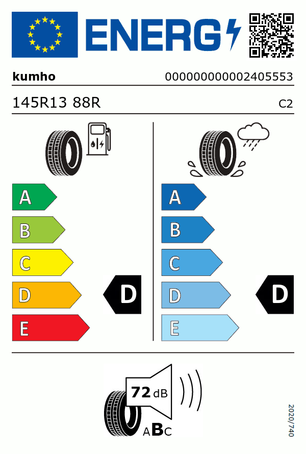 Etiquetage du Pneu Kumho PORTRAN KC53