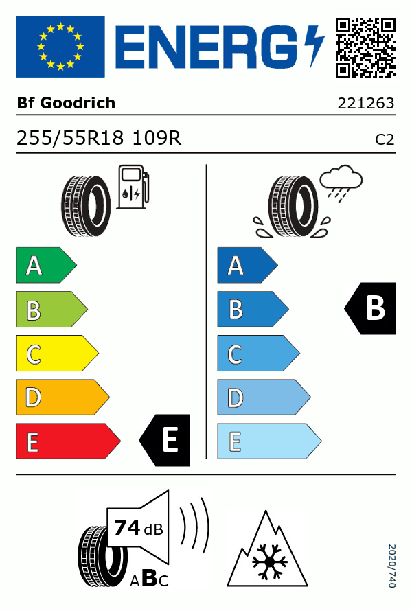Etiquetage du Pneu Bf Goodrich ALL TERRAIN T/A KO2