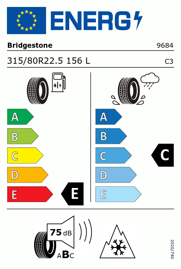 Etiquetage du Pneu Bridgestone NORDIC-DRIVE 001